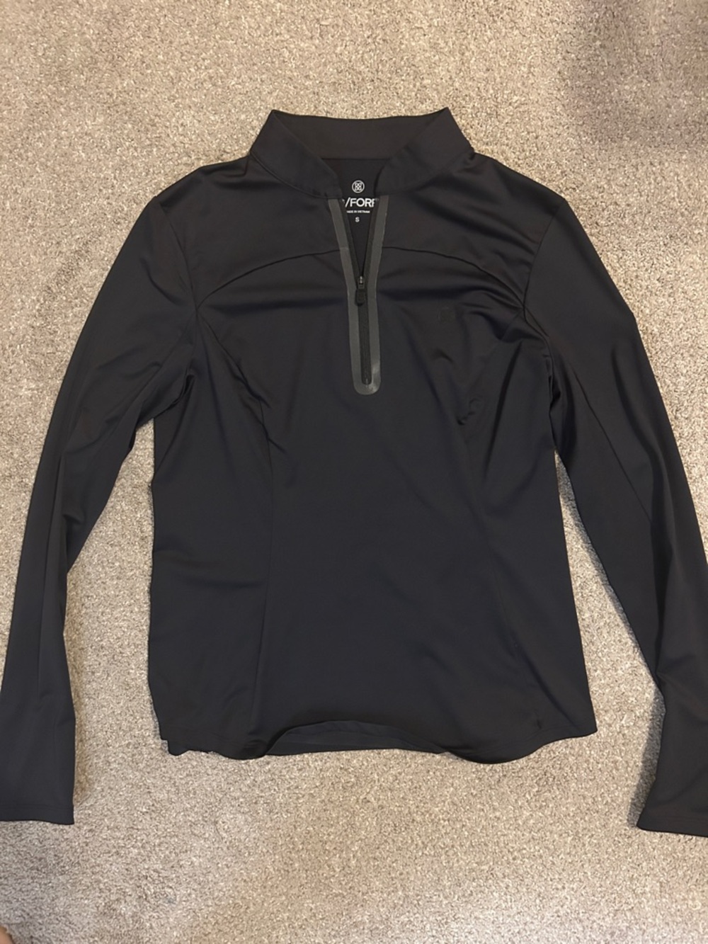 G/FORE Black Athletic Pullover with Logo